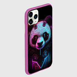 Чехол iPhone 11 Pro матовый Панда в стиле киберпанк, цвет: 3D-фиолетовый — фото 2