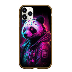 Чехол iPhone 11 Pro матовый Panda cyberpunk