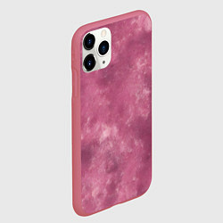 Чехол iPhone 11 Pro матовый Текстура родонита, цвет: 3D-малиновый — фото 2