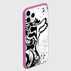 Чехол iPhone 11 Pro матовый Fox motocross - белый дракон, цвет: 3D-фиолетовый — фото 2
