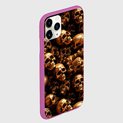 Чехол iPhone 11 Pro матовый Медные черепа, цвет: 3D-фиолетовый — фото 2