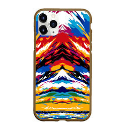 Чехол iPhone 11 Pro матовый Vanguard abstraction - vogue - art, цвет: 3D-коричневый