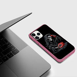 Чехол iPhone 11 Pro матовый Звонок смерти, цвет: 3D-малиновый — фото 2