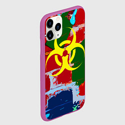 Чехол iPhone 11 Pro матовый Стена, цвет: 3D-фиолетовый — фото 2