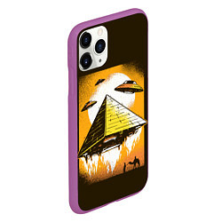 Чехол iPhone 11 Pro матовый Pyramid launch, цвет: 3D-фиолетовый — фото 2