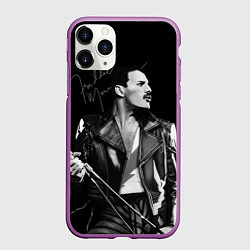 Чехол iPhone 11 Pro матовый Фредди - Квин, цвет: 3D-фиолетовый