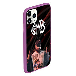 Чехол iPhone 11 Pro матовый Jeembo - hella hillz, цвет: 3D-фиолетовый — фото 2