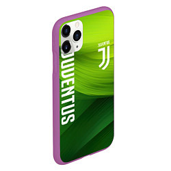 Чехол iPhone 11 Pro матовый Ювентус лого на зеленом фоне, цвет: 3D-фиолетовый — фото 2