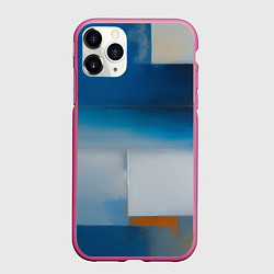 Чехол iPhone 11 Pro матовый Синяя палитра, цвет: 3D-малиновый