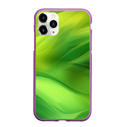Чехол iPhone 11 Pro матовый Green lighting background, цвет: 3D-фиолетовый