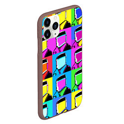 Чехол iPhone 11 Pro матовый Pop art - abstraction - vogue, цвет: 3D-коричневый — фото 2