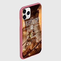 Чехол iPhone 11 Pro матовый Герои Little nightmares 3, цвет: 3D-малиновый — фото 2