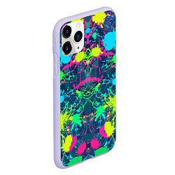 Чехол iPhone 11 Pro матовый Colorful blots - expressionism - vogue, цвет: 3D-светло-сиреневый — фото 2