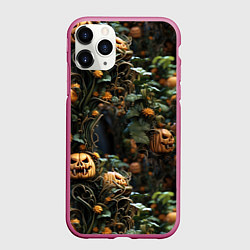 Чехол iPhone 11 Pro матовый Hallowen приходит, цвет: 3D-малиновый