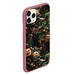 Чехол iPhone 11 Pro матовый Hallowen приходит, цвет: 3D-малиновый — фото 2