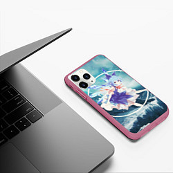 Чехол iPhone 11 Pro матовый Touhou Project Чирно, цвет: 3D-малиновый — фото 2