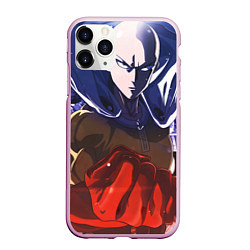 Чехол iPhone 11 Pro матовый One Punch Man Сайтама, цвет: 3D-розовый