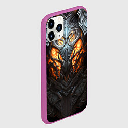 Чехол iPhone 11 Pro матовый Огненный доспех рыцаря Dark Souls, цвет: 3D-фиолетовый — фото 2