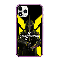 Чехол iPhone 11 Pro матовый Кибер самурай ghostrunner 2, цвет: 3D-фиолетовый