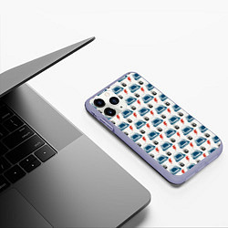 Чехол iPhone 11 Pro матовый Майор том космический узор, цвет: 3D-светло-сиреневый — фото 2