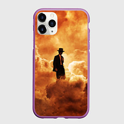 Чехол iPhone 11 Pro матовый Оппенгеймер в дыму, цвет: 3D-фиолетовый