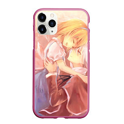Чехол iPhone 11 Pro матовый Touhou Project Алиса Маргатройд Синки, цвет: 3D-малиновый