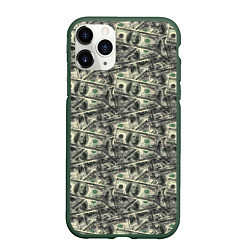 Чехол iPhone 11 Pro матовый Американские доллары, цвет: 3D-темно-зеленый