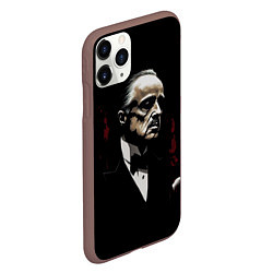 Чехол iPhone 11 Pro матовый Крестный отец, цвет: 3D-коричневый — фото 2