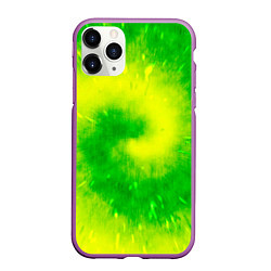 Чехол iPhone 11 Pro матовый Тай-дай Солнечный луч, цвет: 3D-фиолетовый