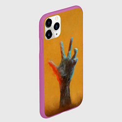 Чехол iPhone 11 Pro матовый Рука зомби, цвет: 3D-фиолетовый — фото 2