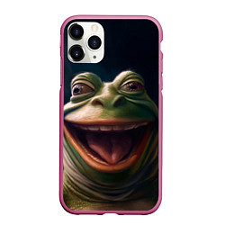 Чехол iPhone 11 Pro матовый Пепе в нирване, цвет: 3D-малиновый