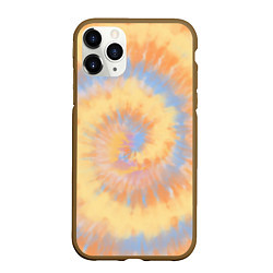 Чехол iPhone 11 Pro матовый Tie-Dye дизайн, цвет: 3D-коричневый