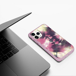 Чехол iPhone 11 Pro матовый Tie-Dye дизайн, цвет: 3D-розовый — фото 2