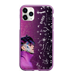 Чехол iPhone 11 Pro матовый Лил Пип тату фиолетовый, цвет: 3D-фиолетовый