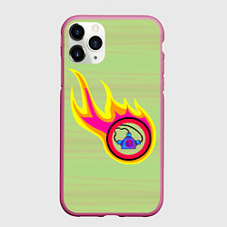 Чехол iPhone 11 Pro матовый Пожарная памятка, цвет: 3D-малиновый