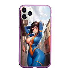 Чехол iPhone 11 Pro матовый Girl anime Fallout