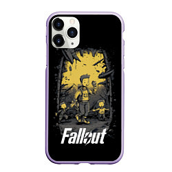 Чехол iPhone 11 Pro матовый Fallout boys, цвет: 3D-светло-сиреневый