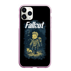 Чехол iPhone 11 Pro матовый Fallout boy, цвет: 3D-розовый