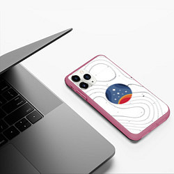 Чехол iPhone 11 Pro матовый Эмблема созвездия, цвет: 3D-малиновый — фото 2