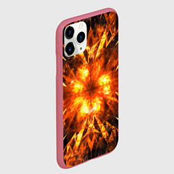 Чехол iPhone 11 Pro матовый Fire abstract, цвет: 3D-малиновый — фото 2