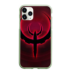 Чехол iPhone 11 Pro матовый Quake красный, цвет: 3D-салатовый