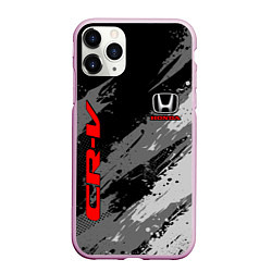 Чехол iPhone 11 Pro матовый Honda cr-v - Монохром, цвет: 3D-розовый