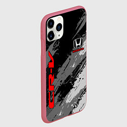 Чехол iPhone 11 Pro матовый Honda cr-v - Монохром, цвет: 3D-малиновый — фото 2
