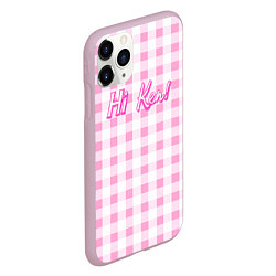 Чехол iPhone 11 Pro матовый Hi Ken - фраза и костюм Барби, цвет: 3D-розовый — фото 2