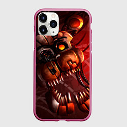Чехол iPhone 11 Pro матовый Фредди сломанный, цвет: 3D-малиновый