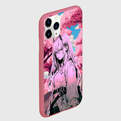 Чехол iPhone 11 Pro матовый Пауэр - Человек бензопила, цвет: 3D-малиновый — фото 2