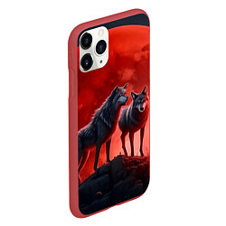 Чехол iPhone 11 Pro матовый Кровавая луна, цвет: 3D-красный — фото 2