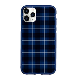 Чехол iPhone 11 Pro матовый Шотландка тёмно-синий, цвет: 3D-тёмно-синий