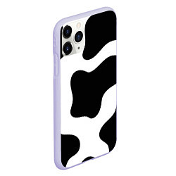 Чехол iPhone 11 Pro матовый Кожа коровы, цвет: 3D-светло-сиреневый — фото 2