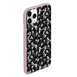 Чехол iPhone 11 Pro матовый Камуфляж с котиками, цвет: 3D-розовый — фото 2